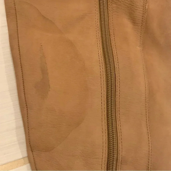 Rachel Roy Knee High Tan  Double Strap Leather Boots 8.5 - Picture 10 of 13